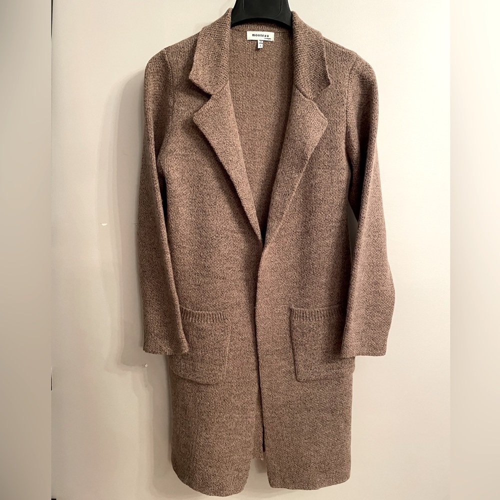 Like New Monteau Long Open Cardigan Size L